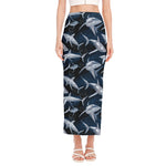 Shark Underwear Pattern Print Side Slit Maxi Skirt