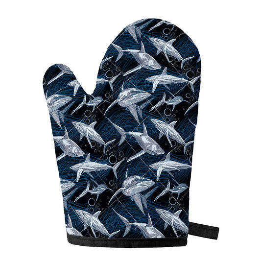 Shark Underwear Pattern Print Single Oven Mitt