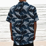 Shark Underwear Pattern Print Textured Short Sleeve Shirt