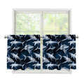 Shark Underwear Pattern Print Tier Curtains