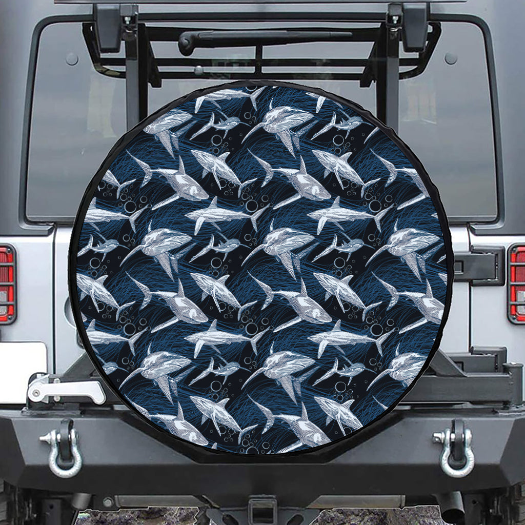 Shark Underwear Pattern Print Tire Cover