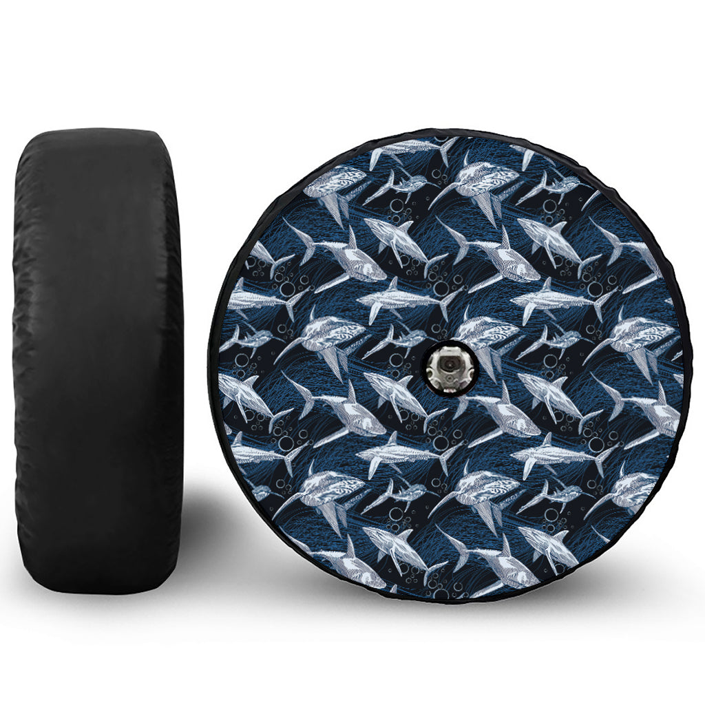 Shark Underwear Pattern Print Tire Cover With Camera Hole