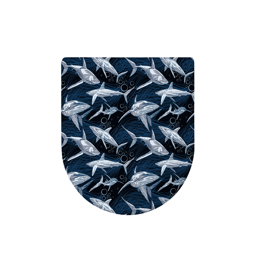 Shark Underwear Pattern Print Toilet Lid Cover