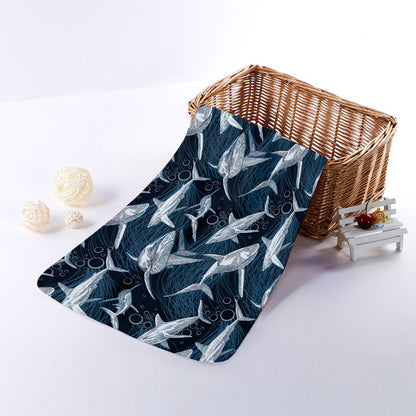 Shark Underwear Pattern Print Towel