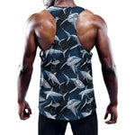Shark Underwear Pattern Print Training Tank Top