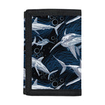Shark Underwear Pattern Print Trifold Wallet