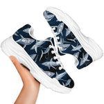 Shark Underwear Pattern Print White Chunky Shoes
