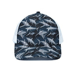 Shark Underwear Pattern Print White Mesh Trucker Cap