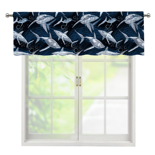 Shark Underwear Pattern Print Window Valance