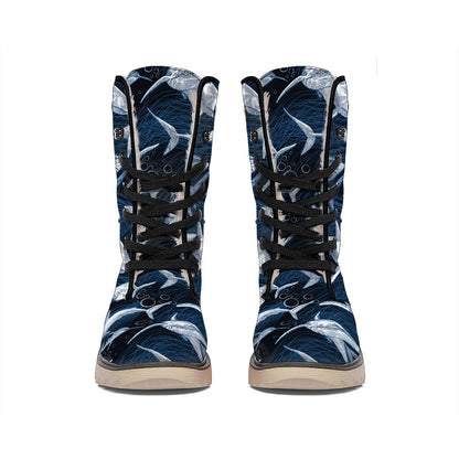 Shark Underwear Pattern Print Winter Boots