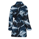 Shark Underwear Pattern Print Women's Bathrobe