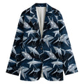 Shark Underwear Pattern Print Women's Cotton Blazer