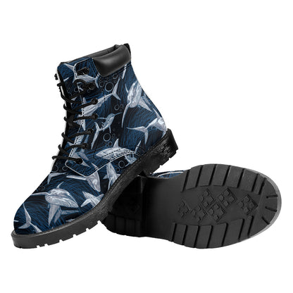 Shark Underwear Pattern Print Work Boots