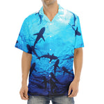 Shark Underwear Print Aloha Shirt