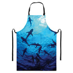 Shark Underwear Print Bib Apron With Pocket