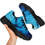 Shark Underwear Print Black Chunky Shoes