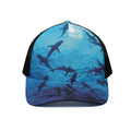 Shark Underwear Print Black Mesh Trucker Hat