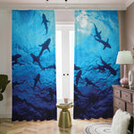 Shark Underwear Print Blackout Pencil Pleat Curtains