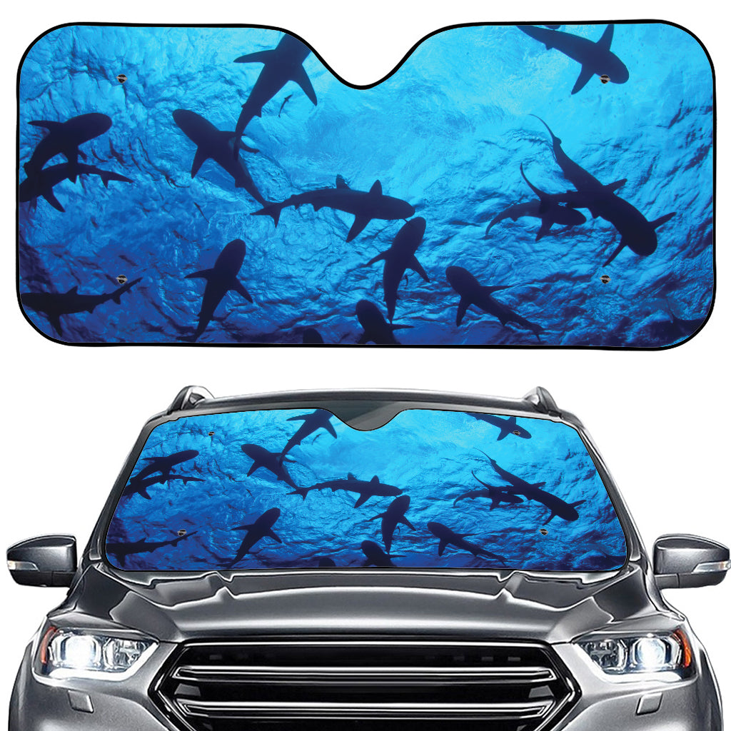 Shark Underwear Print Car Windshield Sun Shade