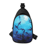 Shark Underwear Print Chest Bag