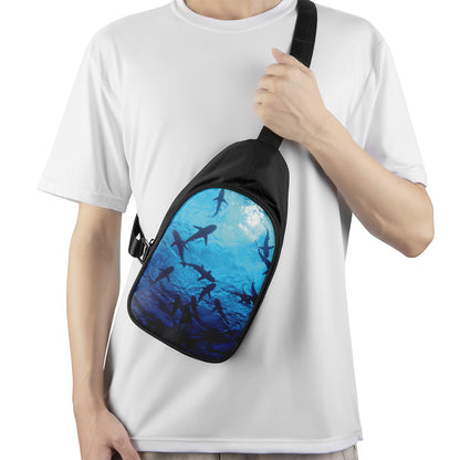 Shark Underwear Print Chest Bag