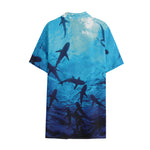 Shark Underwear Print Cotton Hawaiian Shirt