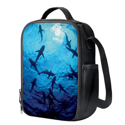 Shark Underwear Print Crossbody Lunch Bag