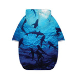 Shark Underwear Print Dog Zip Up Hoodie