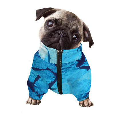Shark Underwear Print Dog Zip Up Jacket