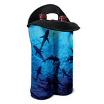 Shark Underwear Print Double Neoprene Wine Tote