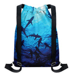Shark Underwear Print Drawstring Backpack