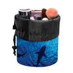 Shark Underwear Print Drawstring Makeup Bag