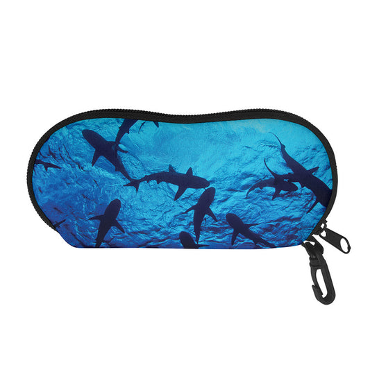 Shark Underwear Print Glasses Case