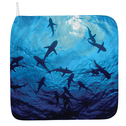 Shark Underwear Print Hand Towel