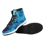 Shark Underwear Print High Top Leather Sneakers
