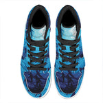 Shark Underwear Print High Top Leather Sneakers