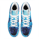 Shark Underwear Print High Top Leather Sneakers