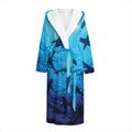 Shark Underwear Print Hooded Bathrobe