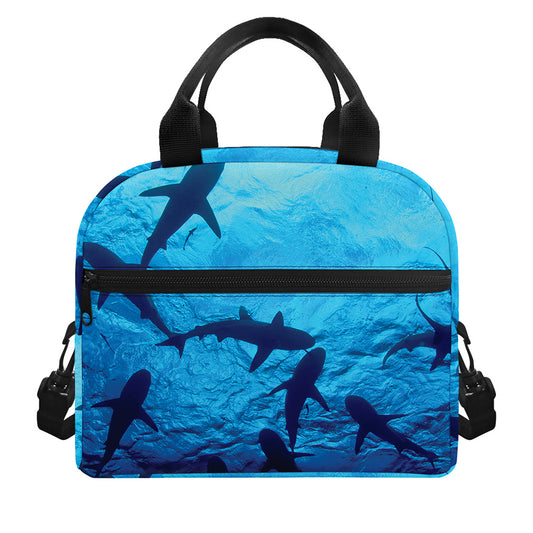 Shark Underwear Print Insulated Lunch Bag