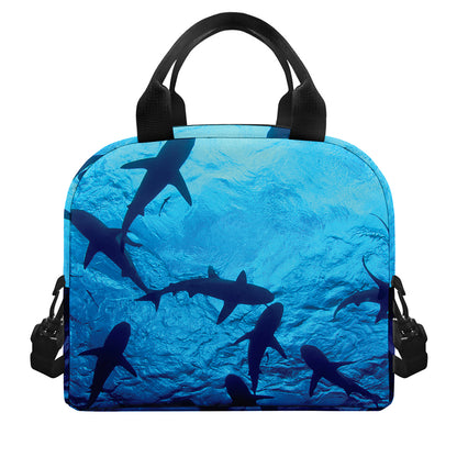 Shark Underwear Print Insulated Lunch Bag