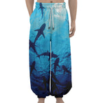 Shark Underwear Print Lantern Pants
