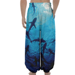 Shark Underwear Print Lantern Pants