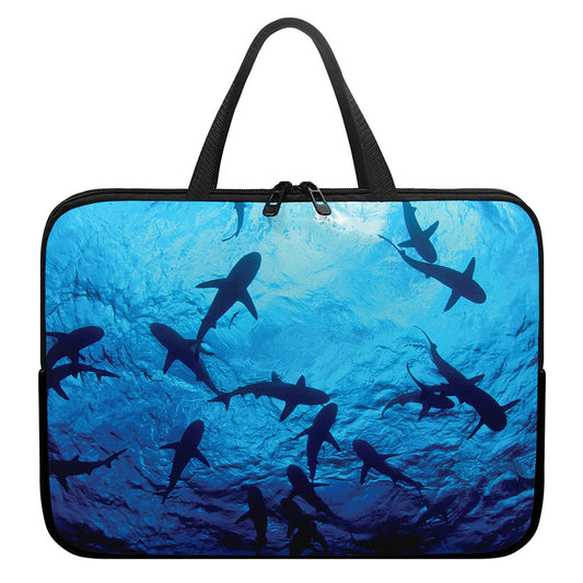Shark Underwear Print Laptop Sleeve With Handle