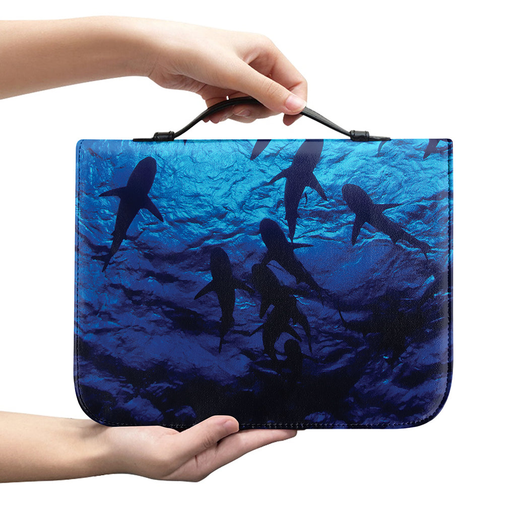 Shark Underwear Print Leather Bible Cover