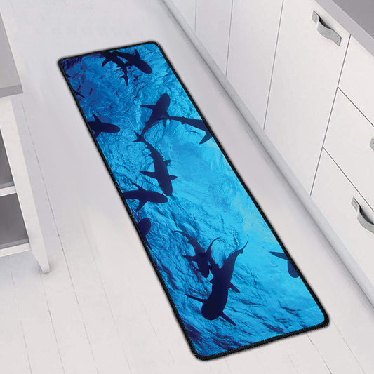 Shark Underwear Print Long Kitchen Mat