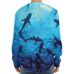 Shark Underwear Print Long Sleeve Baseball Jersey