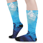 Shark Underwear Print Long Socks