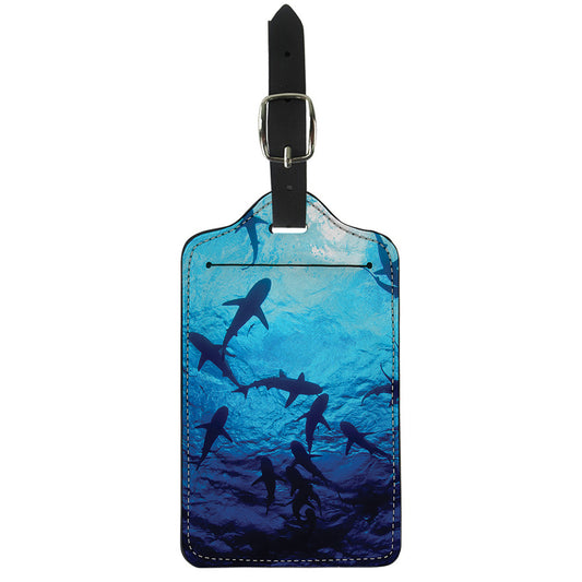 Shark Underwear Print Luggage Tag