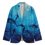 Shark Underwear Print Men's Blazer