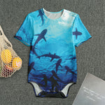 Shark Underwear Print Men's Bodysuit
